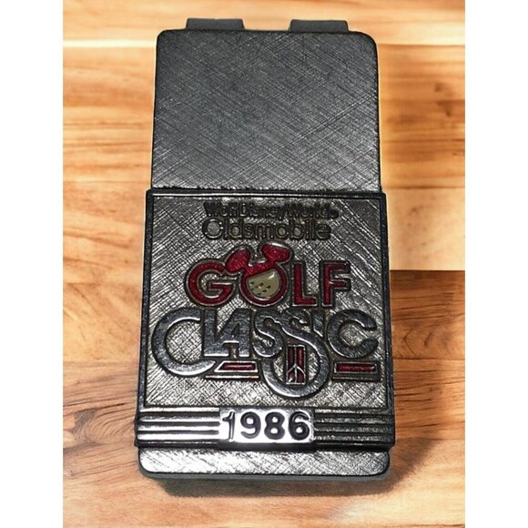 Vintage Money Clip Walt Disney Golf Classic Oldsmobile 1986 Mouse Ears RARE - Picture 1 of 9